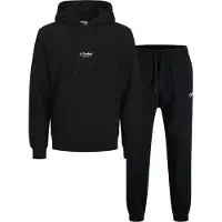 Jack & Jones Träningsoverall 'JJESOHO' svart / vit