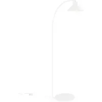 Nordlux Båglampa Dial, Vitt / opal, Vardagsrum / matsal, Metall, Skandinavisk, Golvlampa