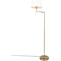 QAZQA Smart klassisk golvlampa brons med vit inkl WiFi A60 - Ladas Fix