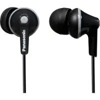 Panasonic RP-HJE125E In Ear hörlurar Sladd Stereo Svart Mobiltelefon