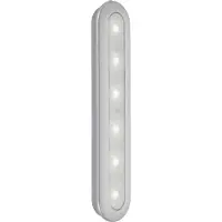 Briloner LED push-light Row, batteridrift, 6 500 K, 30 cm Row, Aluminium / grå / zink, Kök, Syntetmaterial, Modern, Underskåpsbelysning