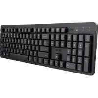 Trust Ody II - Tangentbord - tyst - 100% - full size - trådlös - QWERTY - Nordisk - svart