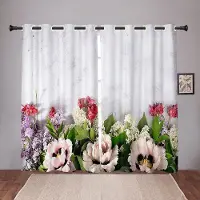 Yiran Furniture Lyxiga Blommor Blommiga Färgglada Fönstergardiner för Barnrum Vardagsrum Hall Behandlingar Kök Heminredning Draperier Persienner 2 st W50 X H130(CM)X2&Grommet Top