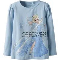 Name it T-shirt 'NMFOSMA FROZEN' ljusblå / puder / svart / vit