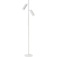 Lucide Golvlampa Clubs, Vitt / opal, Vardagsrum / matsal, Aluminium / grå / zink, Golvlampa