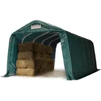 TOOLPORT Vindskydd 3,3x6,0 m, PVC 800, mörkgrön, Jord