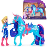 Unicorn Academy Ledbar Isabel-docka Och Flod-enhörning 11 Cm 12 Cm