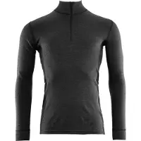 Aclima WarmWool Mock Neck with Zip Man Marengo/Jet Black