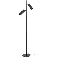 Lucide Golvlampa Clubs, Svart, Vardagsrum / matsal, Aluminium / grå / zink, Modern, Golvlampa