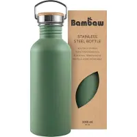 Bambaw Vattenflaska i rostfritt stål 1000ml Sage Green