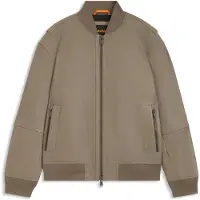 BOSS för män. 50547545 Läderjacka i brun stil (48), Casual, Hud