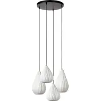 Lucide Hänglampa Cinzia, dimbar, Vitt / opal, Vardagsrum / matsal, Keramik, Modern, Pendellampa