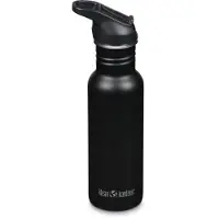 Klean Kanteen Classic Narrow 532 ml (W/ Flip Seal Sport Cap and Straw) Black
