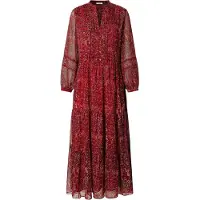 Pepe Jeans för kvinnor. PL9537703 Miley röd klänning (S), Casual, Polyester, Lång ärm