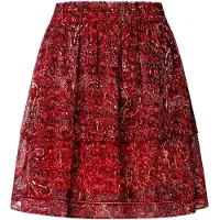 Pepe Jeans för kvinnor. PL9011878 Kjol Mariona röd (M), Casual, Polyester