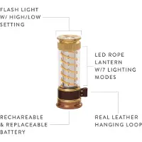 SmartaSaker Minilykta med inbyggd ficklampa, Barebones, Mässing/koppar