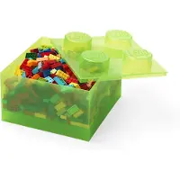 LEGO Förvaringslåda - 4 Knoppar - Translucent Light Gr - - One Size - Låda