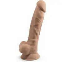 Silexd 7 - dildo med sugkopp - 17,5 cm - naturfärg