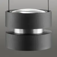 Brilliant Pendellampa Glow-Sphere, dimbar, Svart, Vardagsrum / matsal, Aluminium / grå / zink, Modern