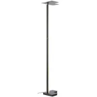 Brilliant LED golvlampa Mora, dimbar, Svart, Vardagsrum / matsal, Metall, Modern, LED-golvlampa