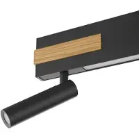 Brilliant LED-takspotlight Streamline, längd 60 cm, svart, 2 lampor. dimbar, Svart, Vardagsrum / matsal, Metall, Modern, LED-taklampa