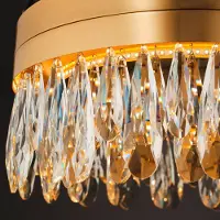Brilliant Kristall taklampa Celestia, dimbar, Mässing / guld, Vardagsrum / matsal, Metall, Taklampa