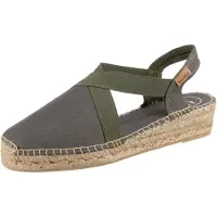 Toni pons Espadrill grå / mörkgrön