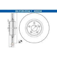 Ate Bromsskiva 24.0128-0334.1, 1 Stycke