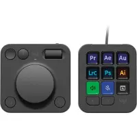 Logitech Master Series MX Creative Console - Tangentbord och nummersatsset - bakgrundsbelyst - USB-C - grafit