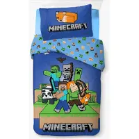 Minecraft sängkläder - 100% bomull - Barnsängkläder 140x200 cm - Zombie och Creeper