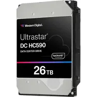 Western Digital WD Ultrastar DC HC590 0F65672 - Hårddisk - datacenter - krypterat - 26 TB - inbyggd - 3.5 - SATA 6Gb/s - 7200 rpm - buffert: 512 MB - TCG Encryption