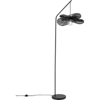 QAZQA Art Deco-golvlampa svart med svart skärm - Nest