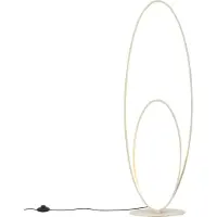 QAZQA Design Golvlampa Beige Inkl. LED 3-stegs Dimbar - Boomerang