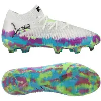 Puma Future 8 Ultimate FG Brilliance - White/Grön/Blå/Lila LIMITED EDITION - Gräs (FG), storlek 45