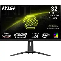 MSI MAG 321CUPDF - LED-skärm - spel - böjd - 32 (31.5 visbar) - 3840 x 2160 UHD @ 160 Hz - Rapid VA - 400 cd/m² - 3000:1 - DisplayHDR 400 - 0.5 ms - 2xHDMI, DisplayPort, USB-C