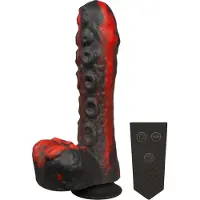 Doc Johnson - lökande vibrator med fjärrkontroll - röd - Mini F-Machine Tendril
