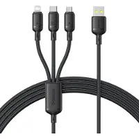 Baseus Rapid Series 3-i-1 USB-A 100W Svart - kabel - digital/data