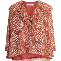 AllSaints Blus 'PHOEBE WAIMEA' röd / vit