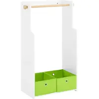 SoBuy Barngarderob med lådor, vit, 60x110x35 cm