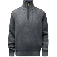 Pinewood Philip Stickad Tröja Herr (Färg: D.Grey Mel, Storlek: 3XL)