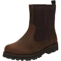 Timberland för pojkar. TB1A25G92421 Bruna Courma läderstövlar (33), Hud, Karta, Zip, Casual, barnmode