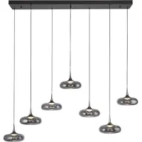 Schöner Wohnen Glas pendellampa Posh, dimbar, Aluminium / grå / zink, Vardagsrum / matsal, Glas, Modern, Pendellampa