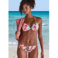 LASCANA Bikiniunderdel kräm / grön / lila / mandarin