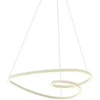 QAZQA Skandinavisk pendellampa beige 72 cm inkl. LED 3-stegs dimbar - Circuit