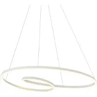 QAZQA Skandinavisk pendellampa beige 110 cm inkl. LED 3-stegs dimbar - Circuit