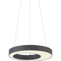 QAZQA Modern pendellampa svart 50 cm inkl. LED 3-stegs dimbar - Organici