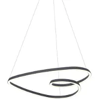 QAZQA Skandinavisk taklampa svart 72 cm inkl. LED 3-stegs dimbar - Circuit