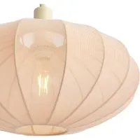 QAZQA Japandi golvlampa beige med krämfärgad tygskärm - Bida