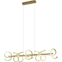 QAZQA Design Pendellampa Guld Rektangulär 3-Stegs Dimbar - Krisscross