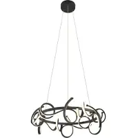 QAZQA Design Taklampa Svart Rund 3-stegs Dimbar - Krisscross